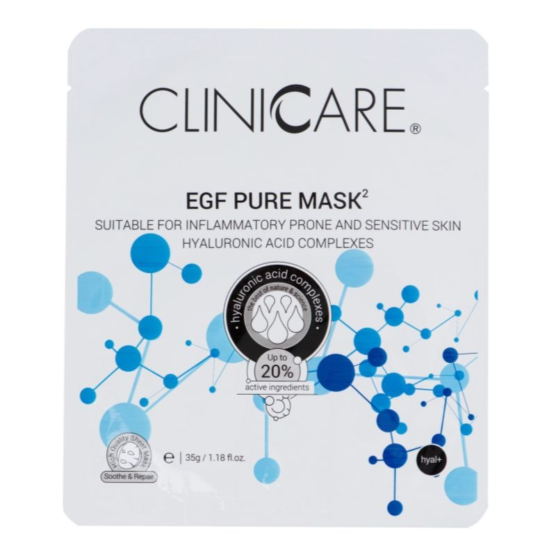 CLINICCARE EGF Pure Mask single sheet mask packaging